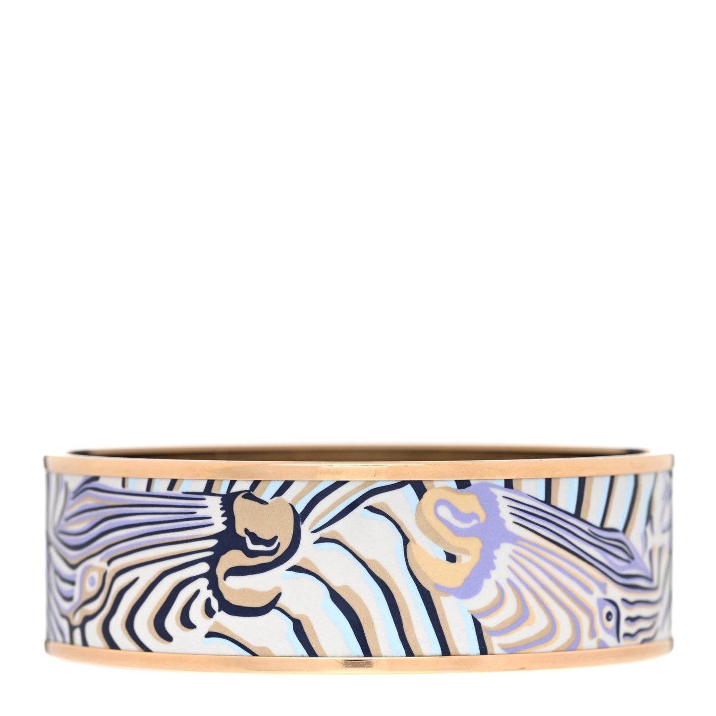Enamel Printed Zebres De Tanzania Wide Bracelet 62