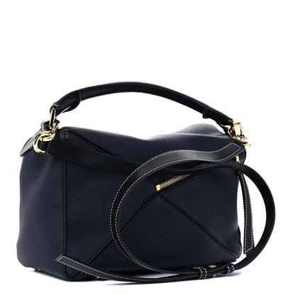 Loewe Calfskin Medium Puzzle Bag Midnight Blue Black 3 of 13