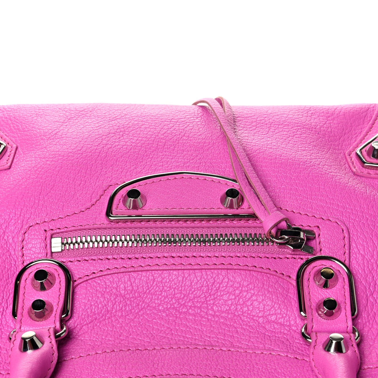 Balenciaga Chevre Silver Metallic Edge Hardware S City Rose Fluo 6 of 7