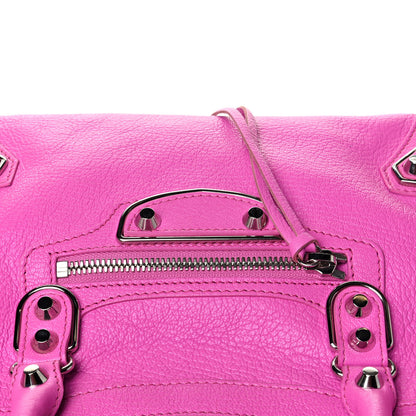Balenciaga Chevre Silver Metallic Edge Hardware S City Rose Fluo 6 of 7