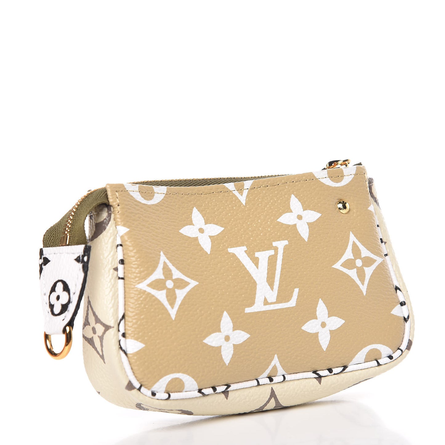 Monogram Giant Micro Pochette Accessories Kaki White
