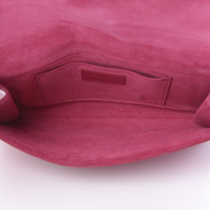 Saint Laurent Calfskin Classic Y Ligne Clutch Fuchsia 5 of 12