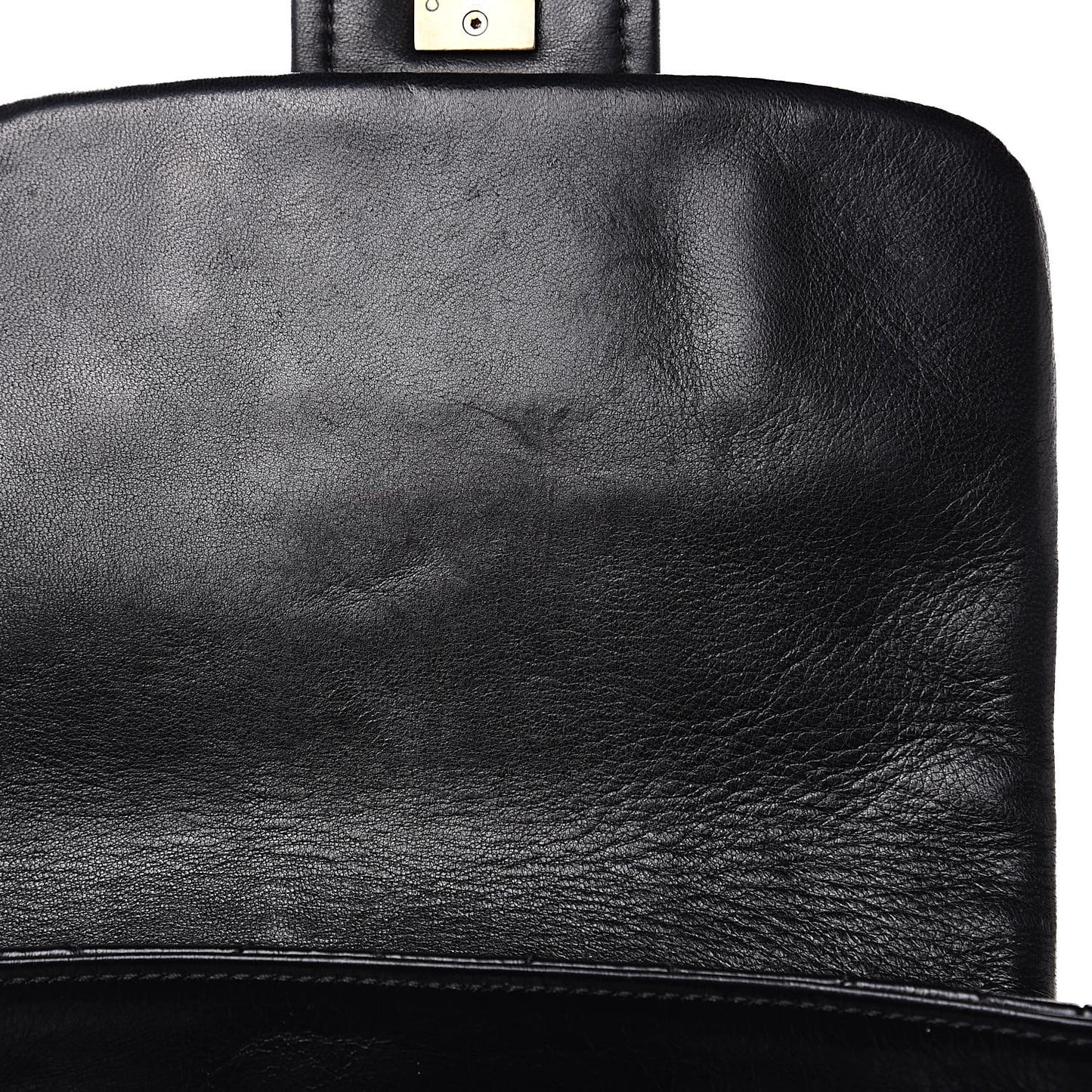 Glazed Calfskin Stingray Bindi CC Accordion Tote Black