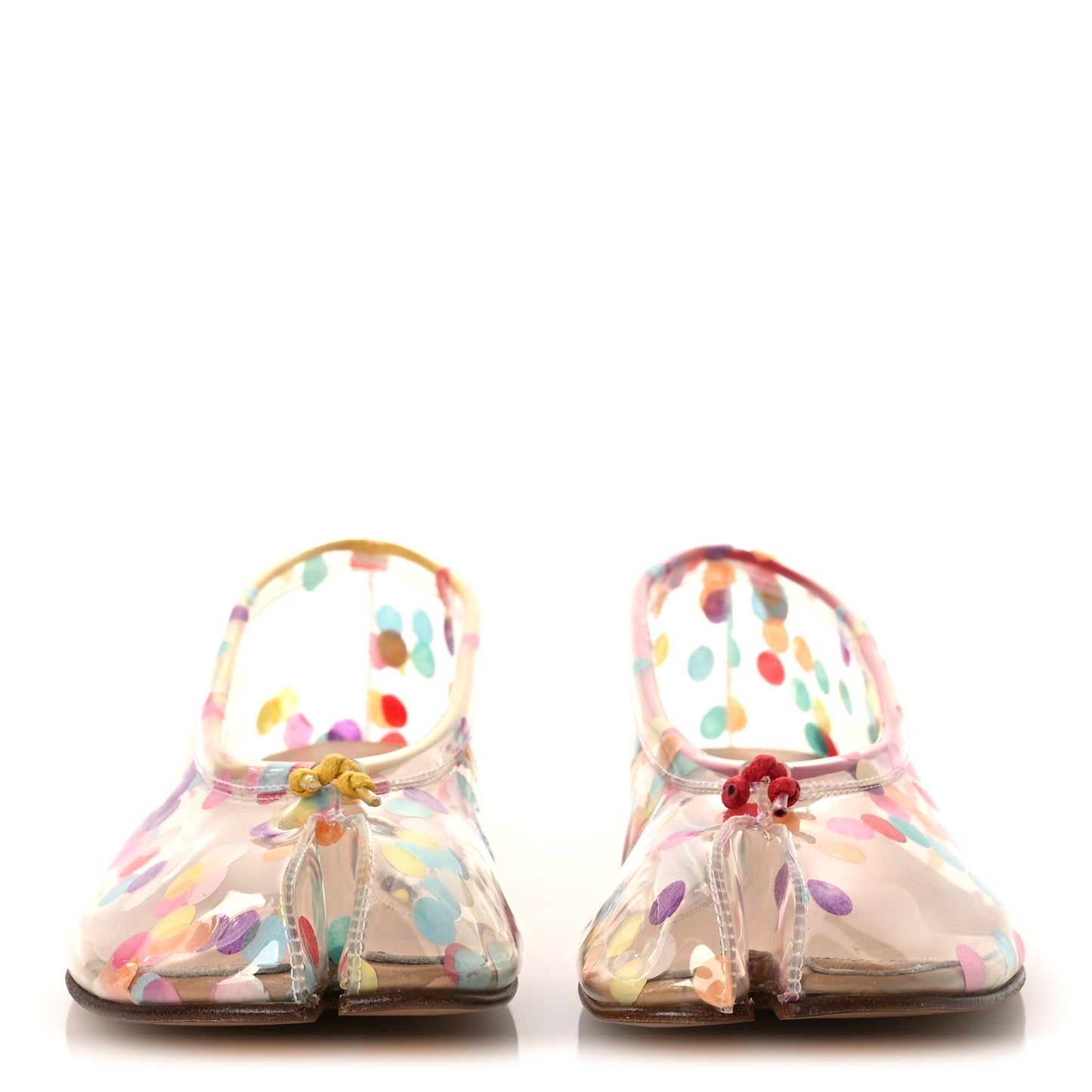 PVC Confetti Printed Tabi Ballerina Flats 39 Multicolor