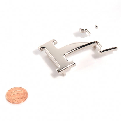 Hermes 32mm Palladium H Belt Buckle Silver 2 of 6