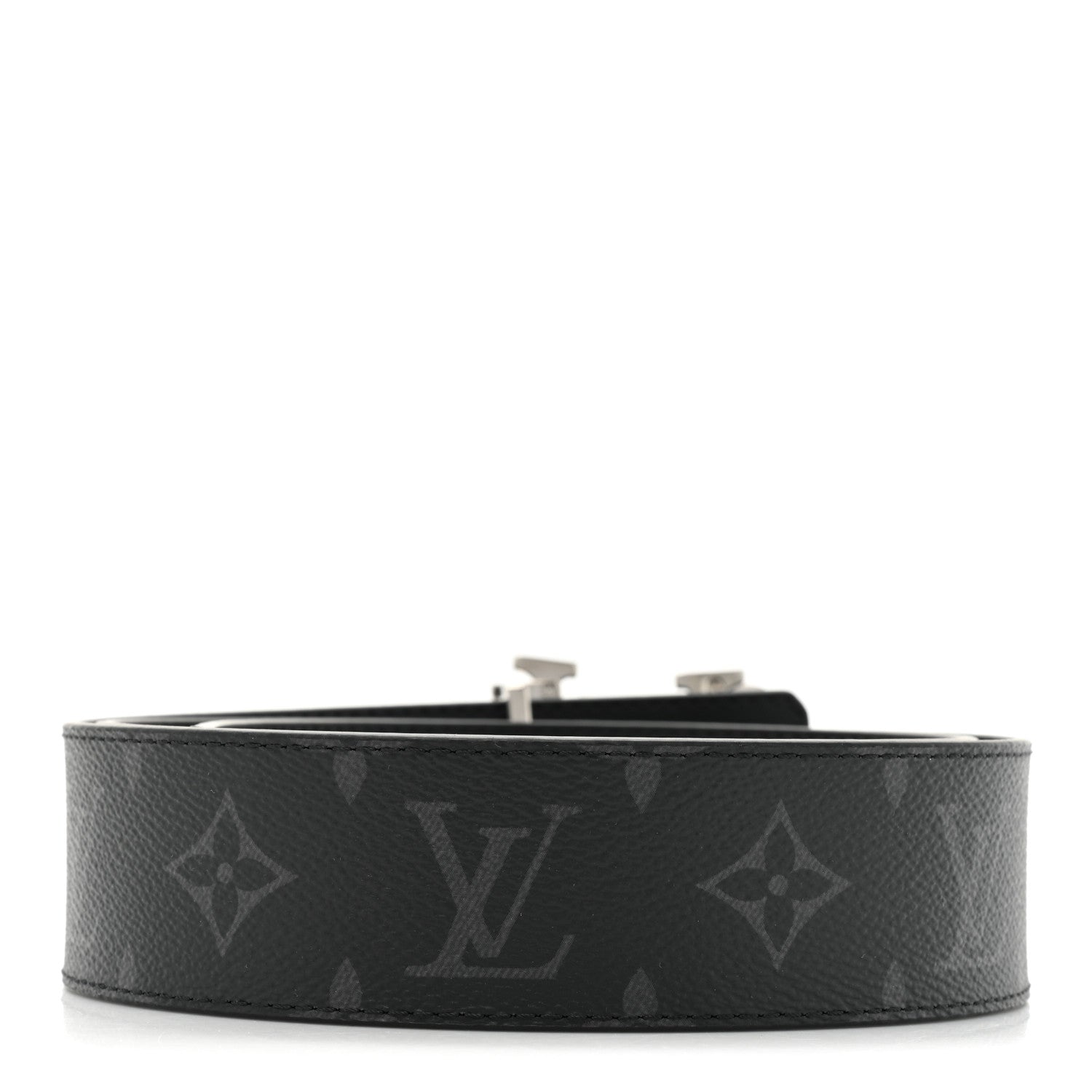 Louis Vuitton Monogram Eclipse 40mm Shake LV Initiales Reversible Belt 90 36 Black 2 of 6