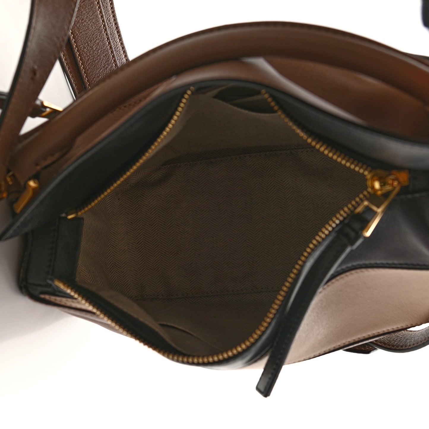 Calfskin Small Puzzle Bag Sand Hazelnut Ash