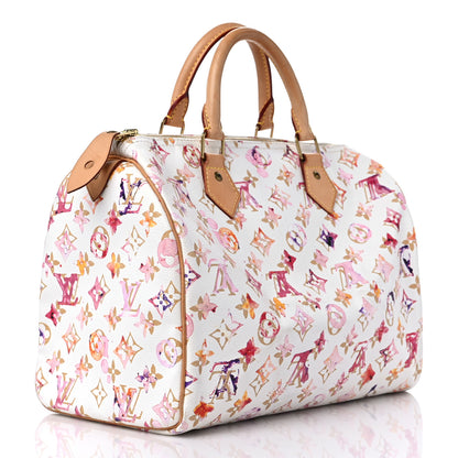 Louis Vuitton Watercolor Aquarelle Speedy 30 White 3 of 15