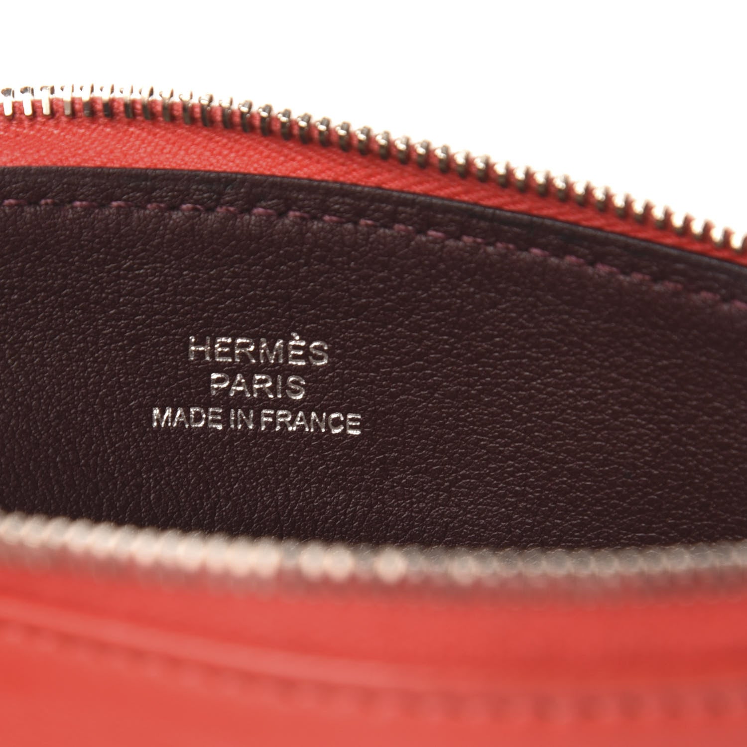 Hermes Lambskin Swift Tohubohu Pouch PM Rose Jaipur Prune 8 of 9