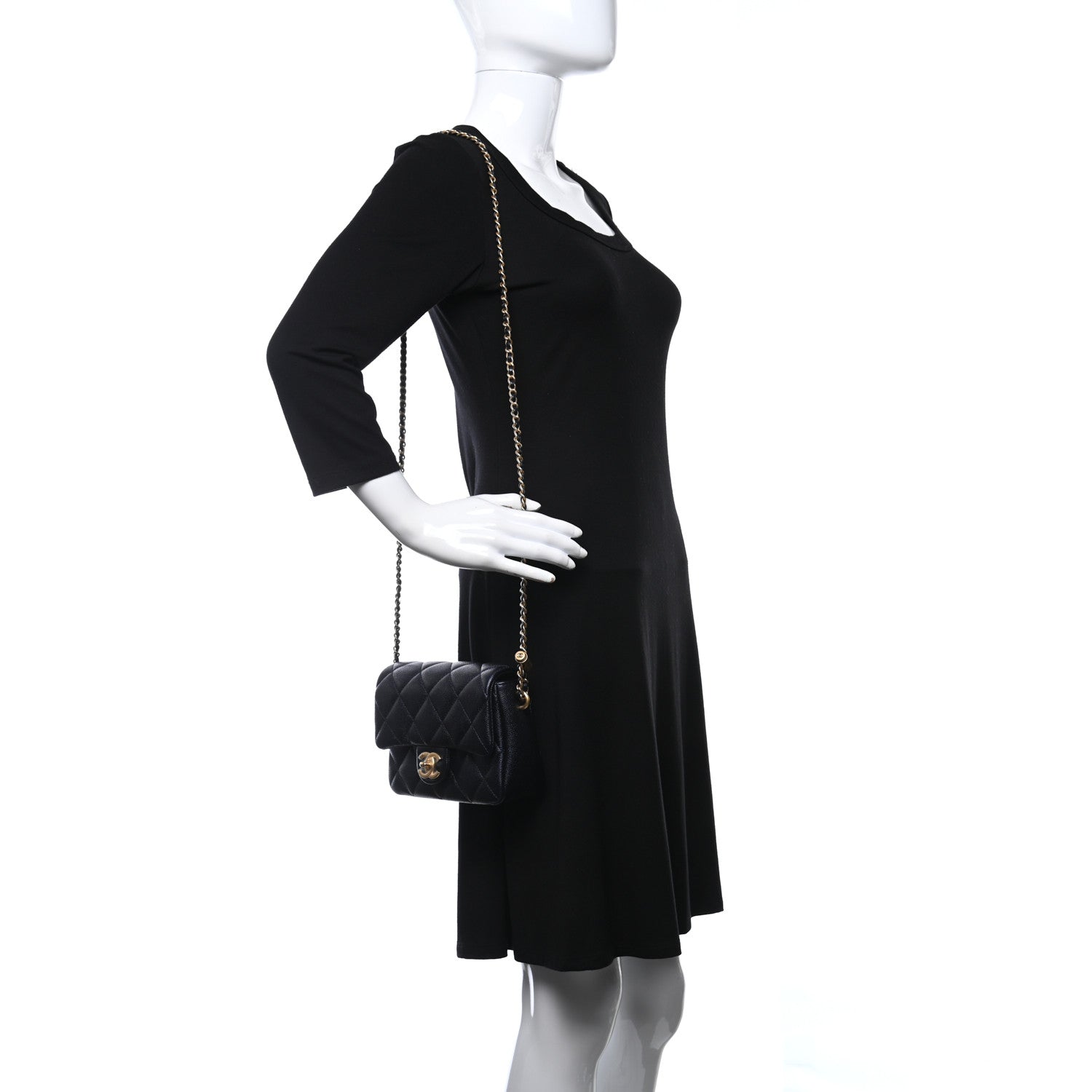 Chanel Iridescent Caviar Quilted Mini My Perfect Flap Black 2 of 10