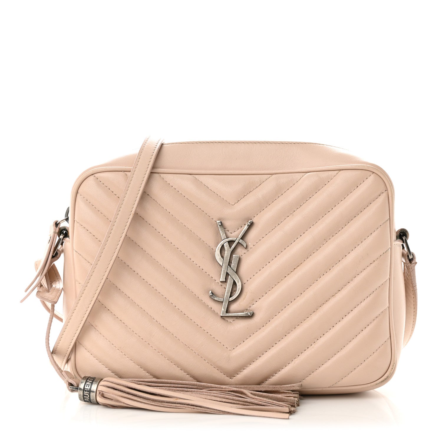 Saint Laurent Calfskin Matelasse Monogram Lou Camera Bag Marble Pink 1 of 12