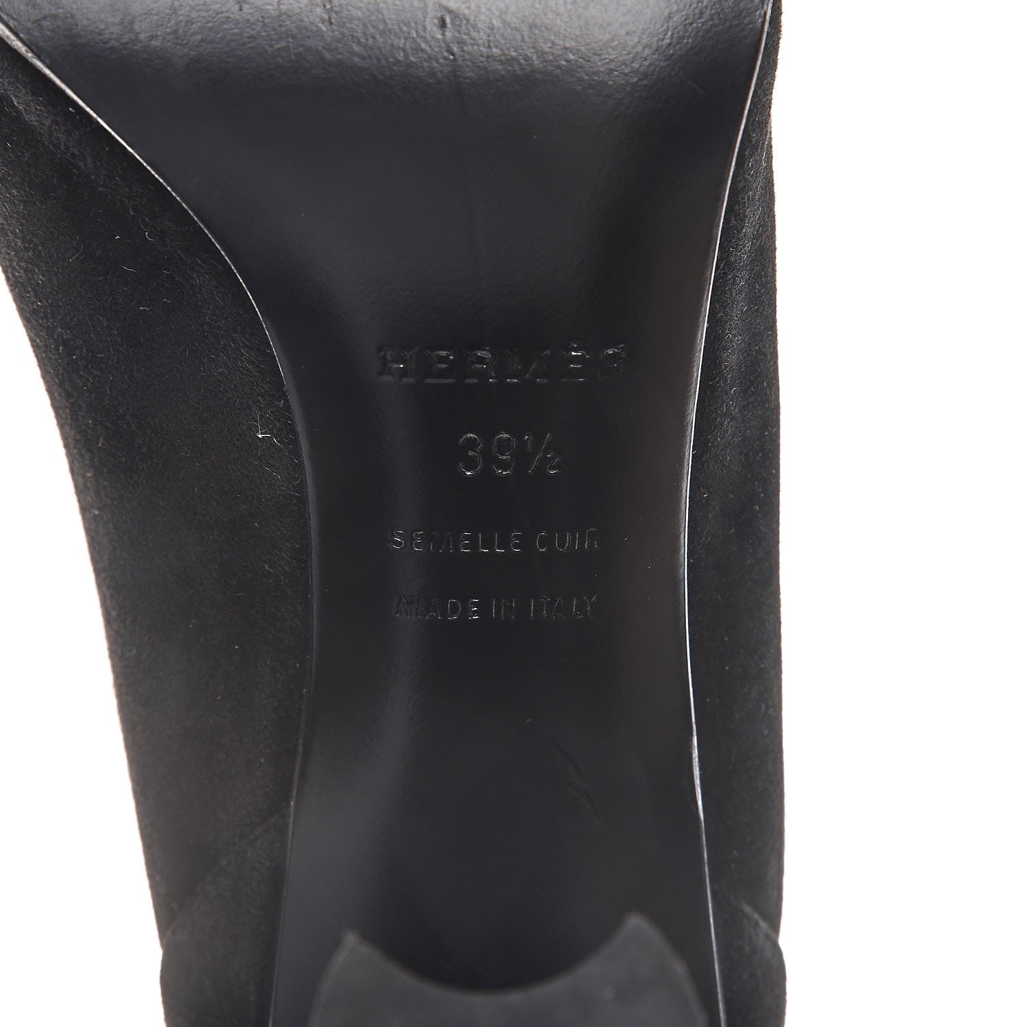 Hermes Suede Ankle Boots 39.5 Black 8 of 8