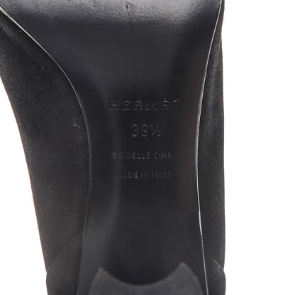 Hermes Suede Ankle Boots 39.5 Black 8 of 8