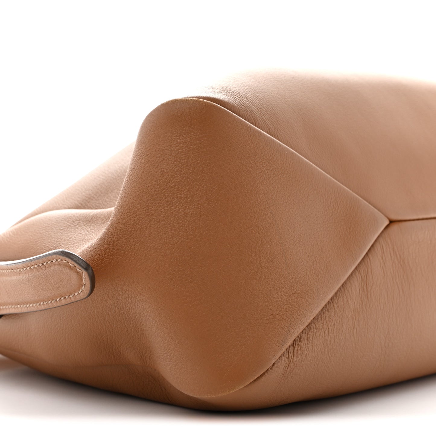 Soft Calfskin Large Aimee Shoulder Bag Caramel