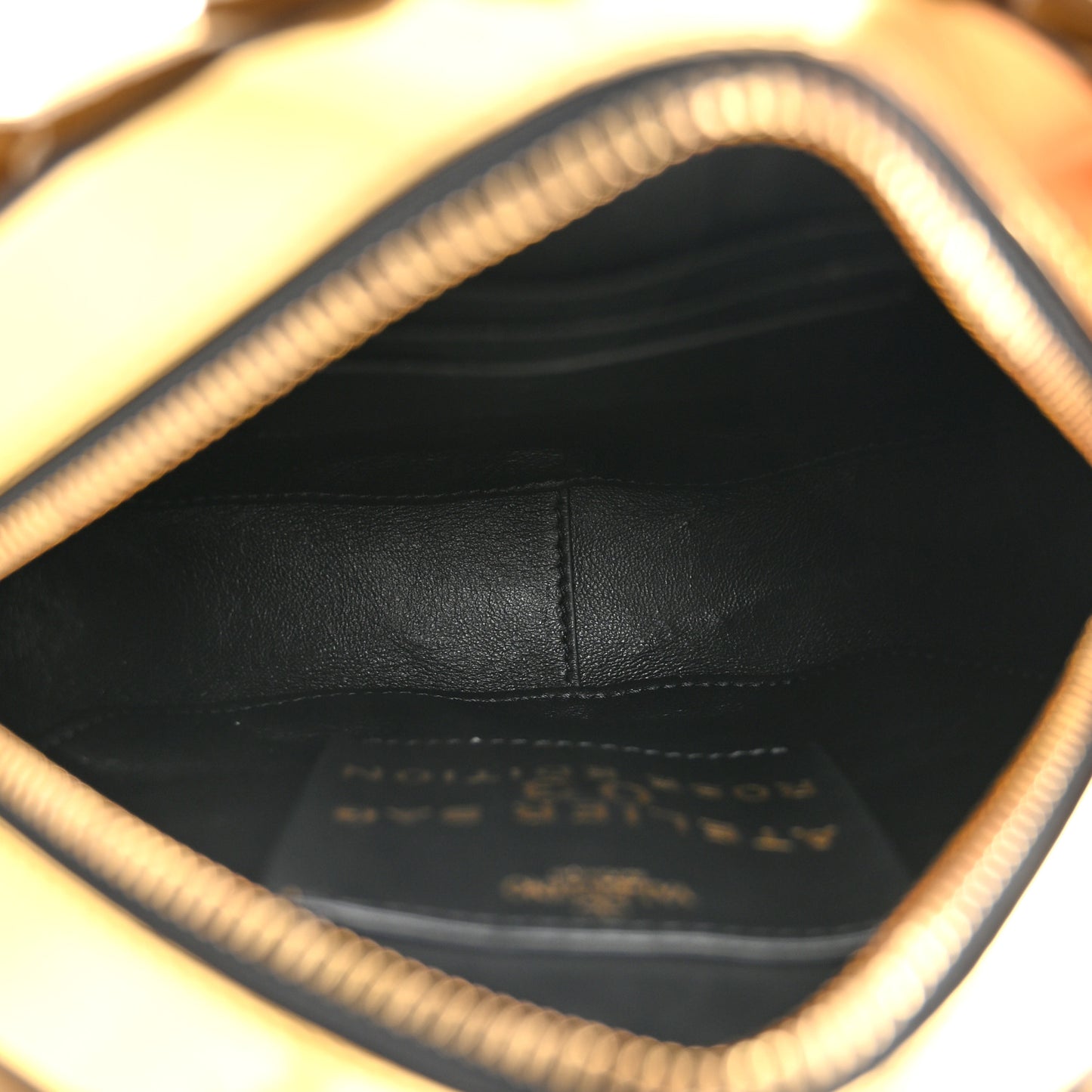 Metallic Nappa Atelier 03 Rose Edition Round Crossbody Bag Antique Brass