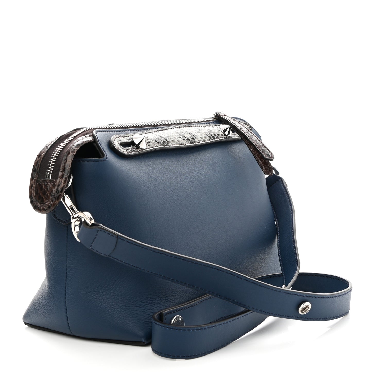 Vitello Dolce Elaphe Medium By The Way Boston Bag Blue Multicolor