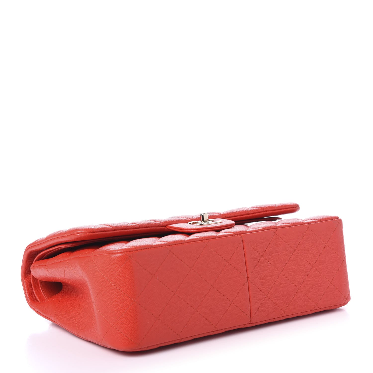 Chanel Caviar Quilted Jumbo Double Flap Red 4 of 10