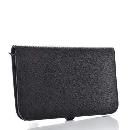 Hermes Togo Dogon Duo Wallet Black 4 of 7