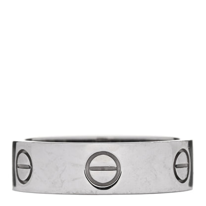 Cartier 18K White Gold 5.5mm LOVE Ring 59 8.75 3 of 4
