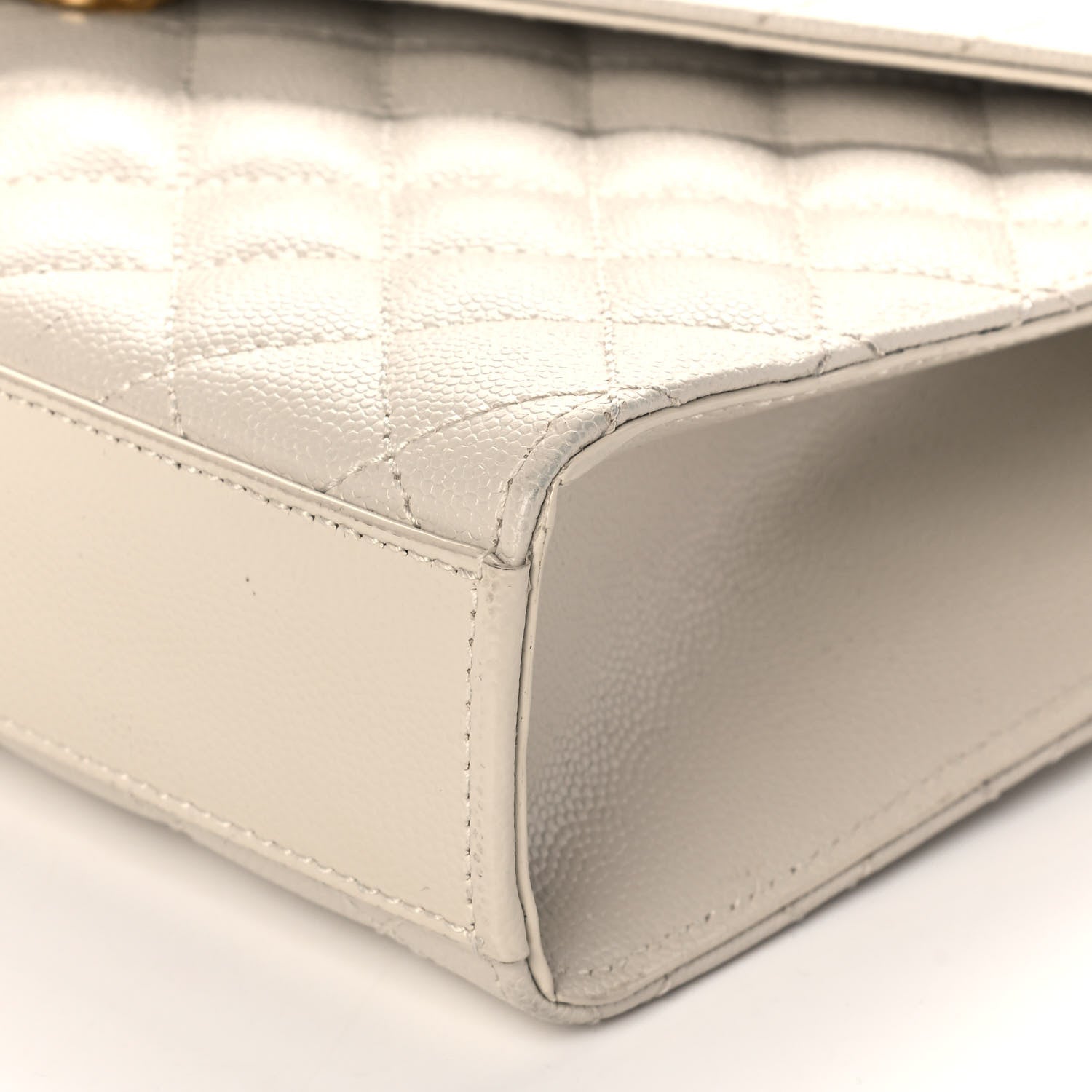 Saint Laurent Grain De Poudre Textured Mixed Matelasse Medium Triquilt Monogram Satchel Porcellana 11 of 13