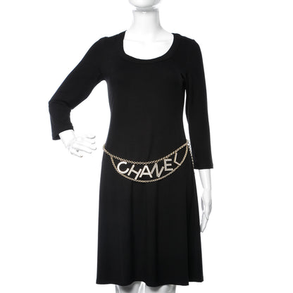 Chanel Metal Crystal 90's Icon Logo Chain Belt Gold 2 of 6