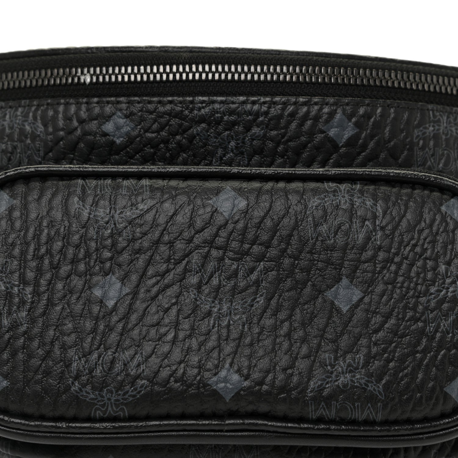 MCM Visetos Medium Belt Bag Black 8 of 10