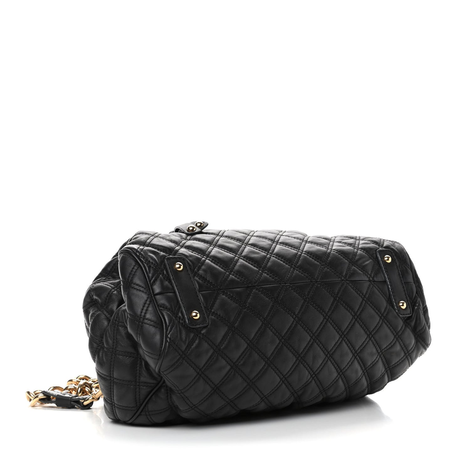 Calfskin Quilted Stam Black
