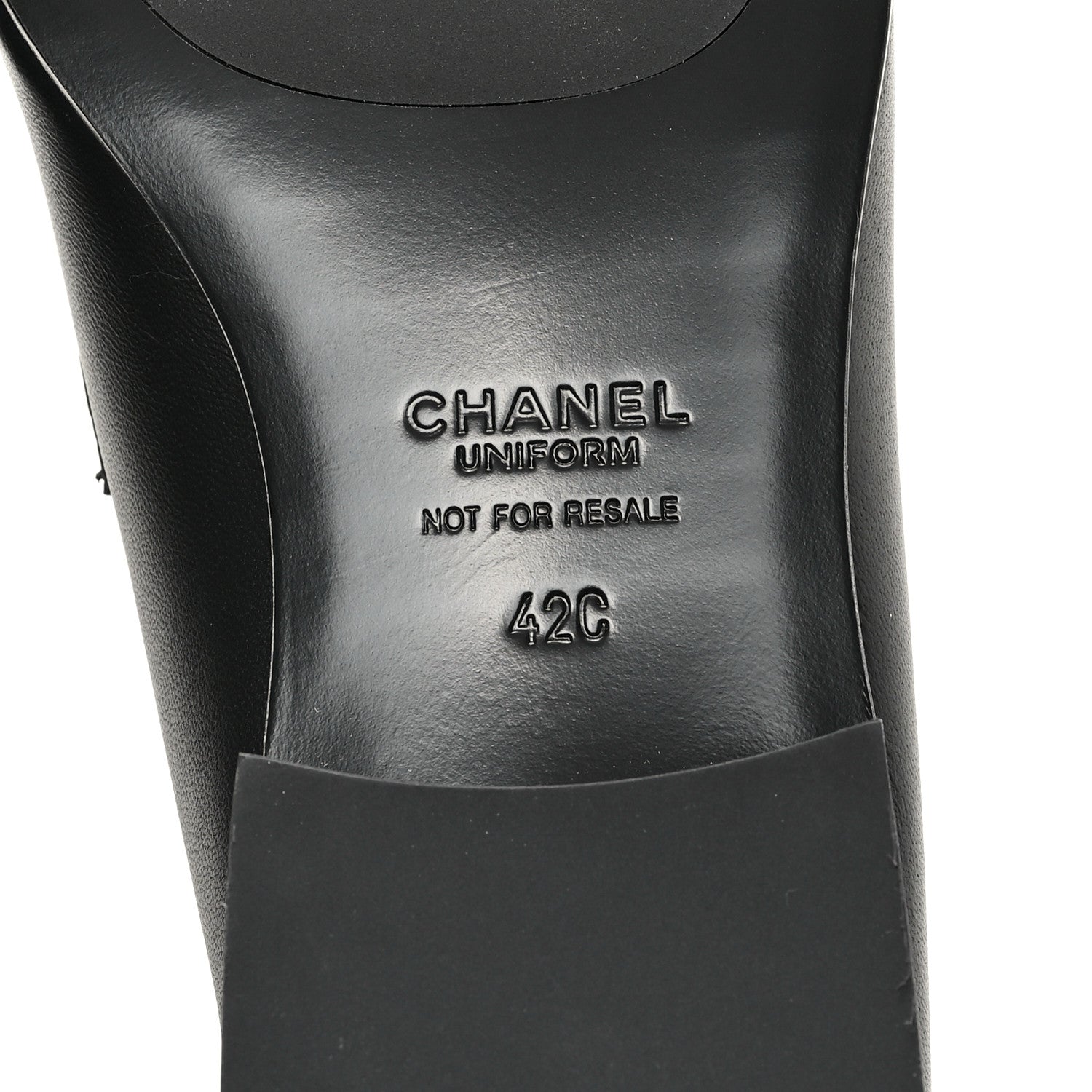 Chanel Lambskin Mens Stitched CC Loafers 42 Black 7 of 10