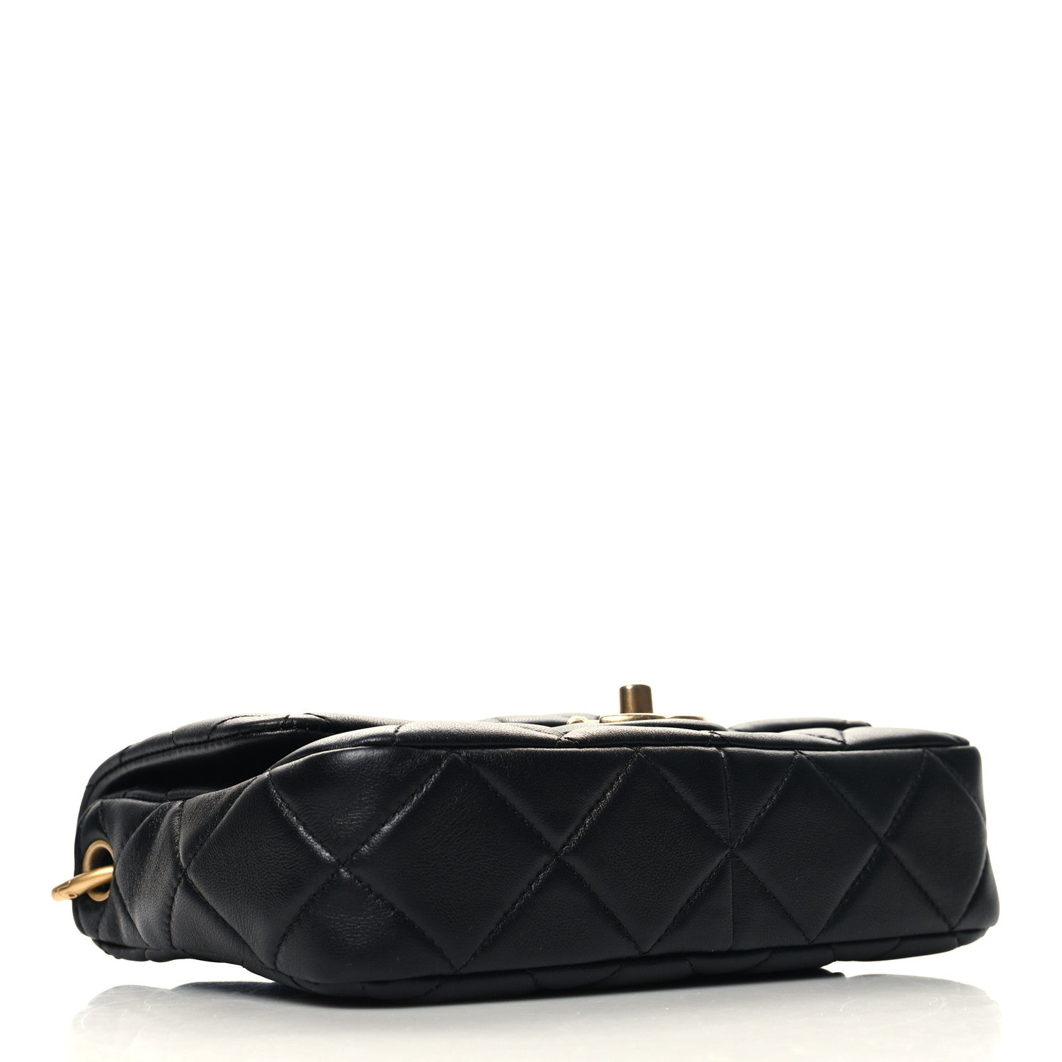 Chanel Lambskin Quilted Chain Flap Black 4 of 10