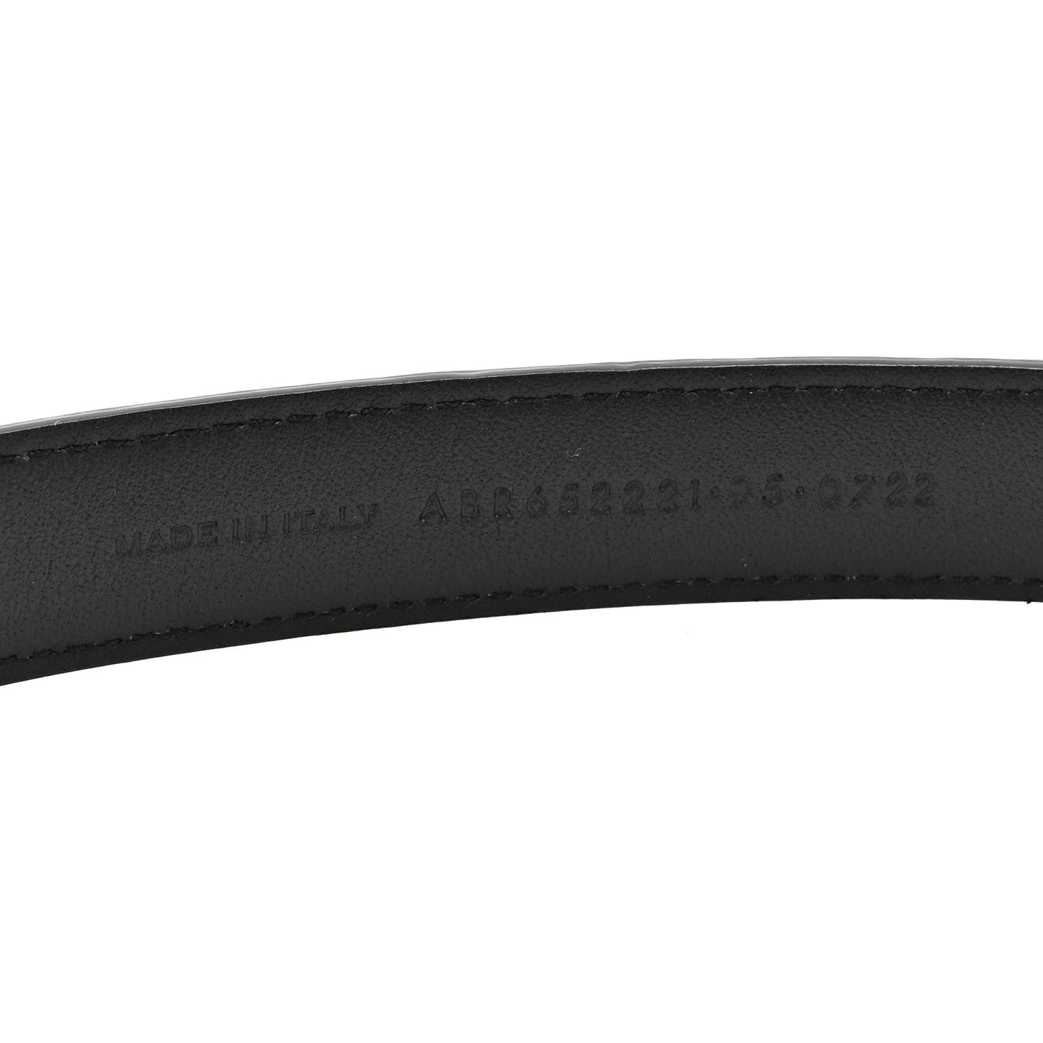 Saint Laurent Patent Calfskin Snakeskin Embossed 20mm Cintura Belt 95 38 Black 4 of 5