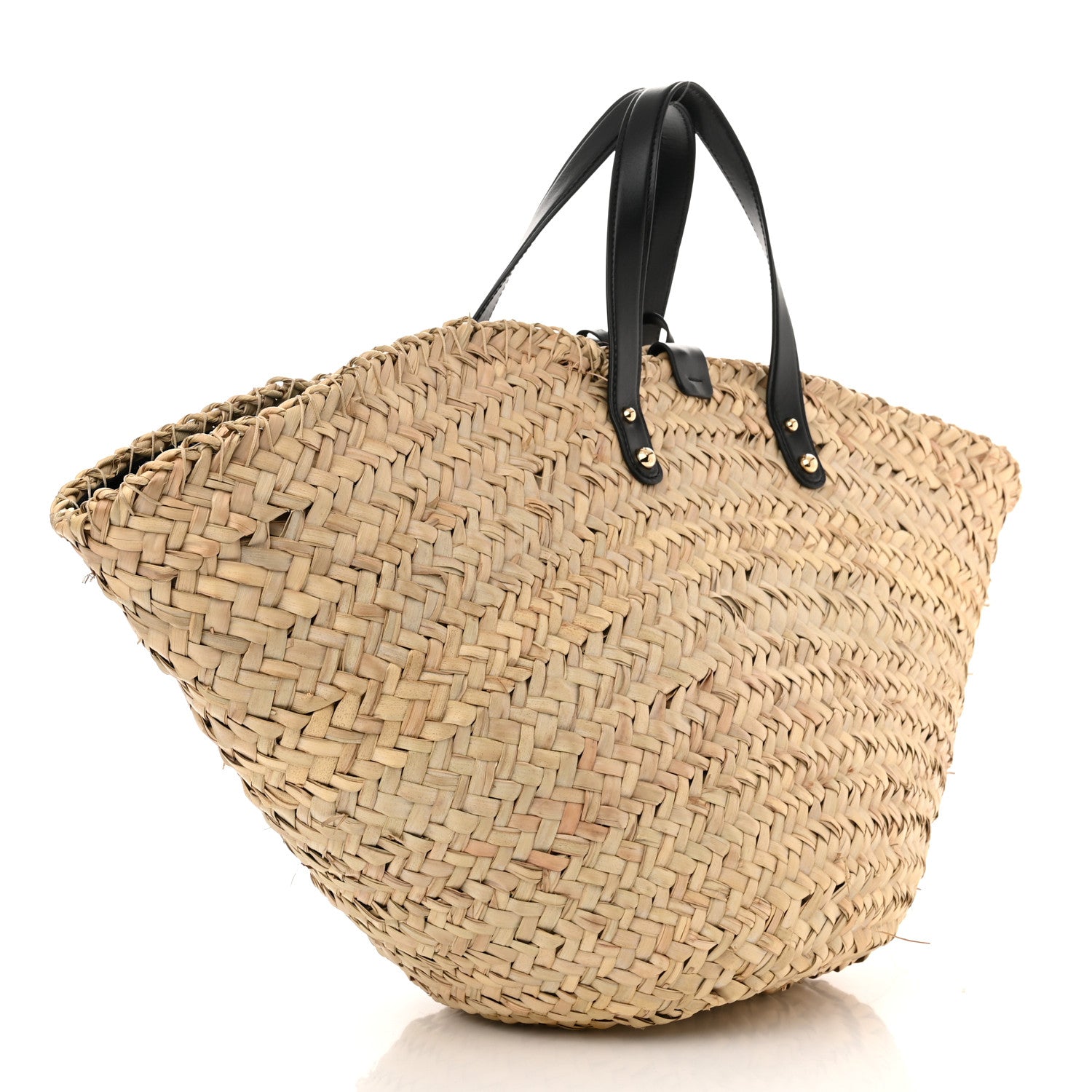 Dolce & Gabbana Vitello Raffia Woven Kendra Tote Natural Black 3 of 9