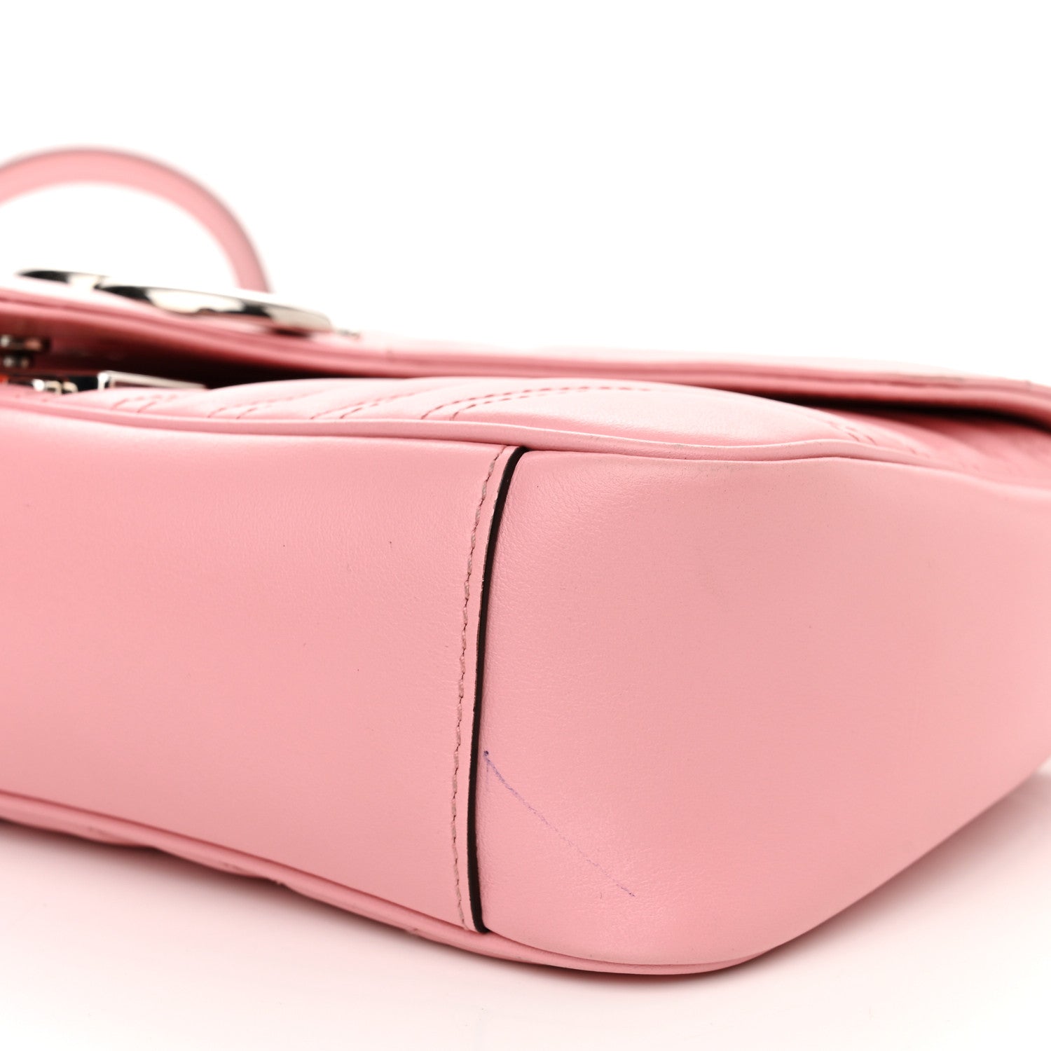 Gucci Calfskin Matelasse Small GG Marmont Shoulder Bag Wild Rose 10 of 11