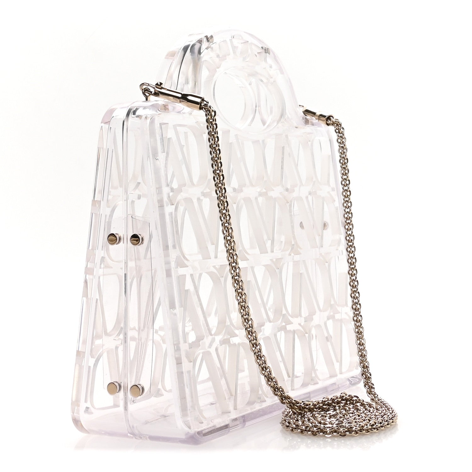 Valentino Garavani Clear Acrylic Mini Le Troisieme Shopping Bag Transparente 3 of 9