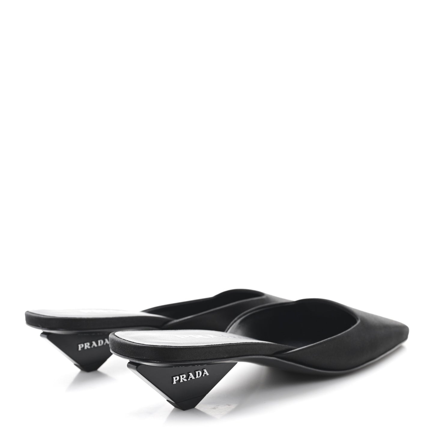 Satin Modellerie Mules 37 Black
