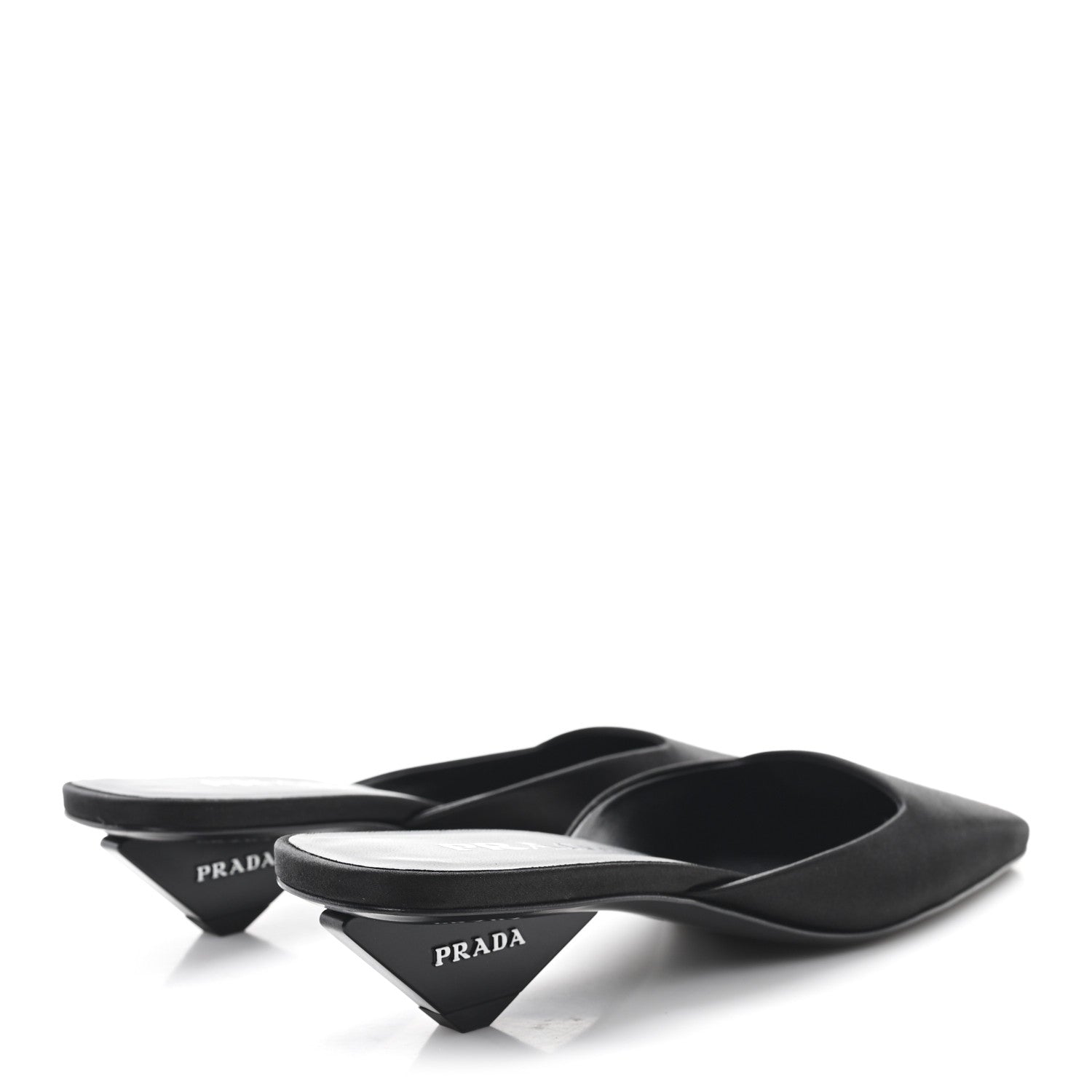Prada Satin Modellerie Mules 37 Black 5 of 8