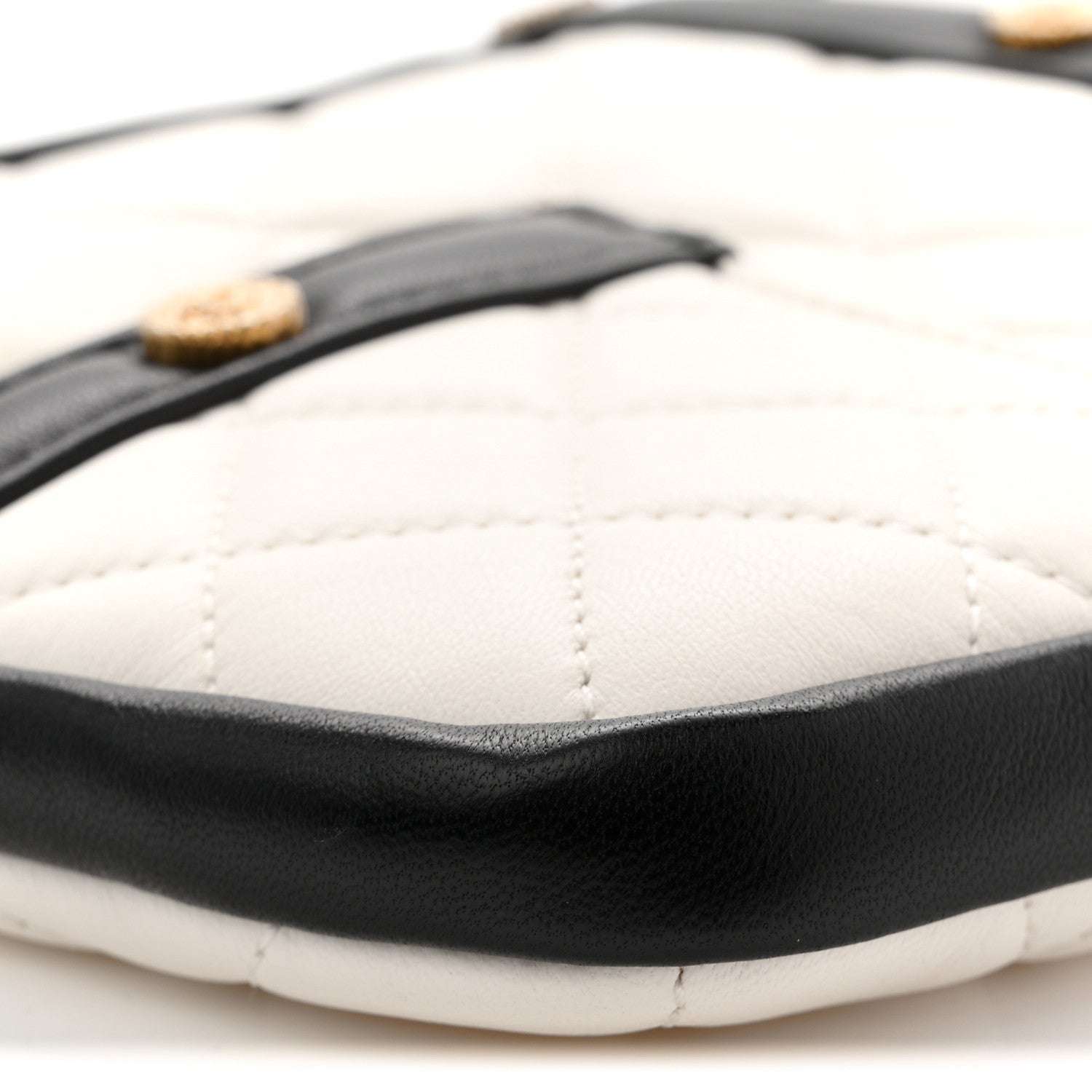 Chanel Lambskin Quilted Medium Girl Shoulder Bag White Black 8 of 12
