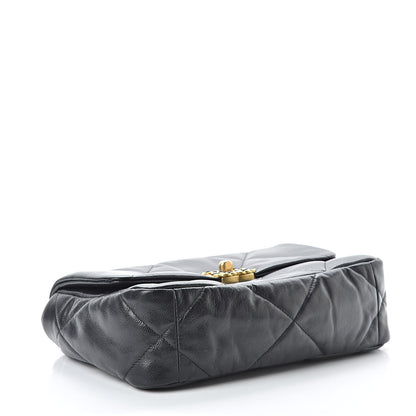 Chanel Goatskin Quilted Medium 19 Flap Black 4 of 11