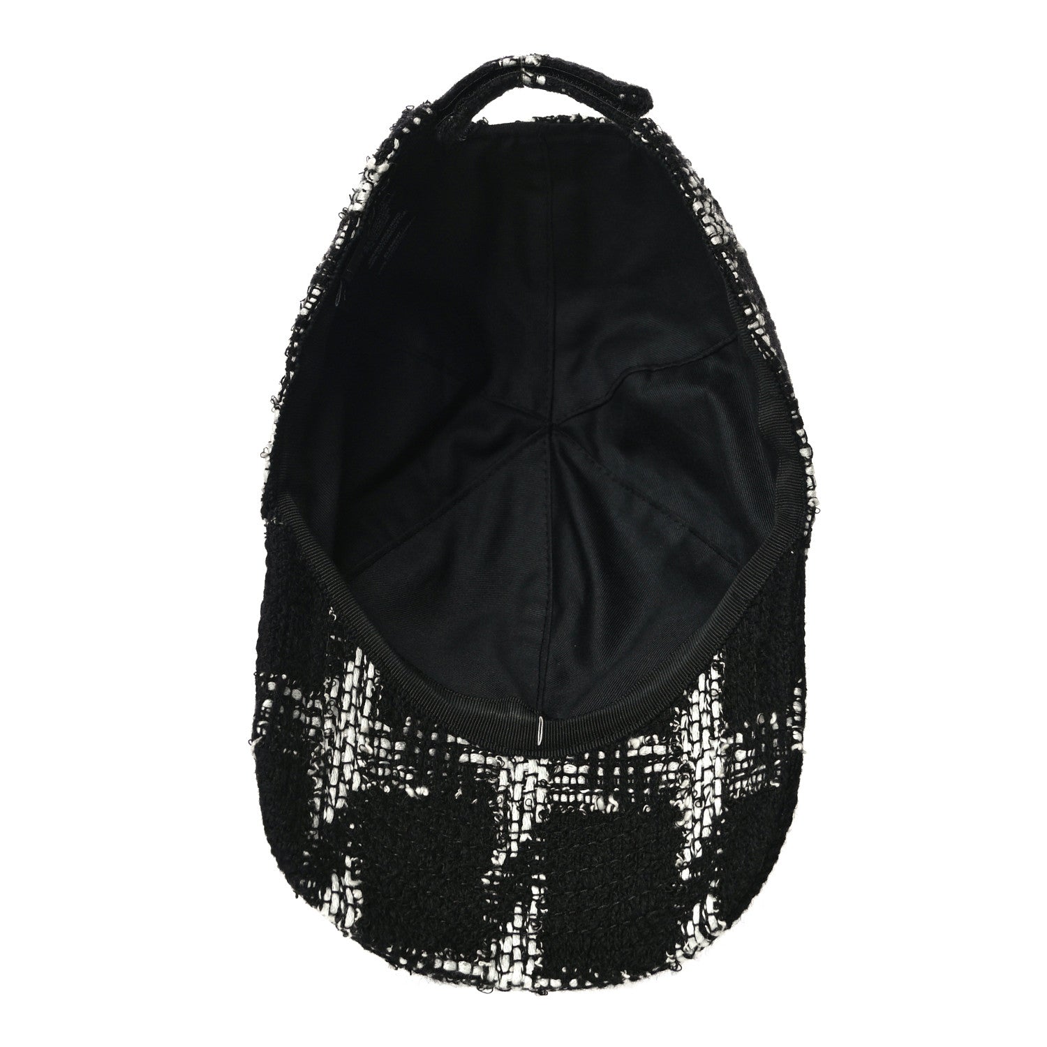 Chanel Tweed CC Cap Hat S Black White 5 of 6