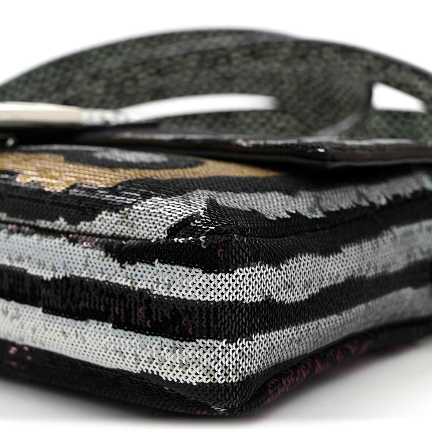 Night Butterfly Sequin Baguette Black Multicolor