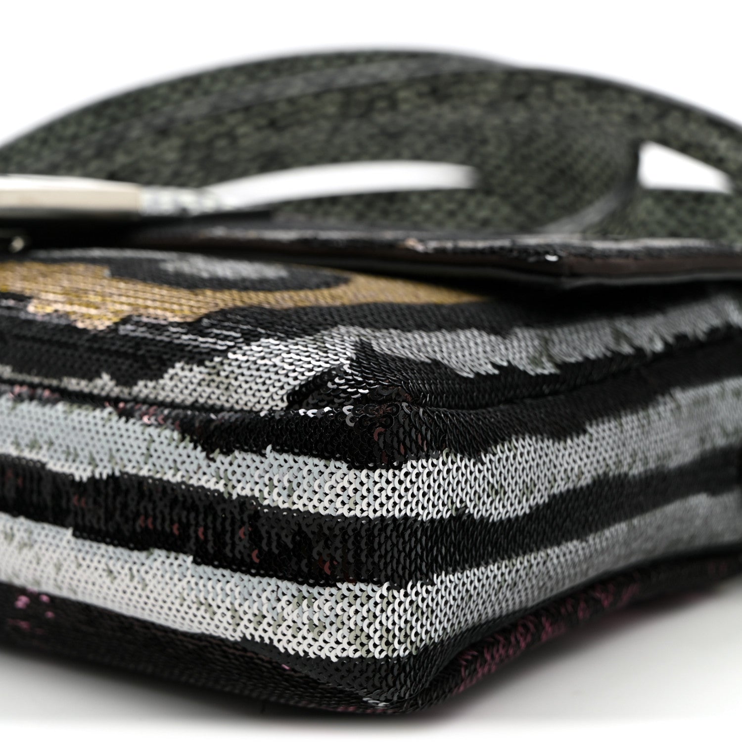 Fendi Night Butterfly Sequin Baguette Black Multicolor 9 of 9