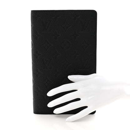 Louis Vuitton Taurillon Monogram Emily Notebook Cover MM Black 2 of 6