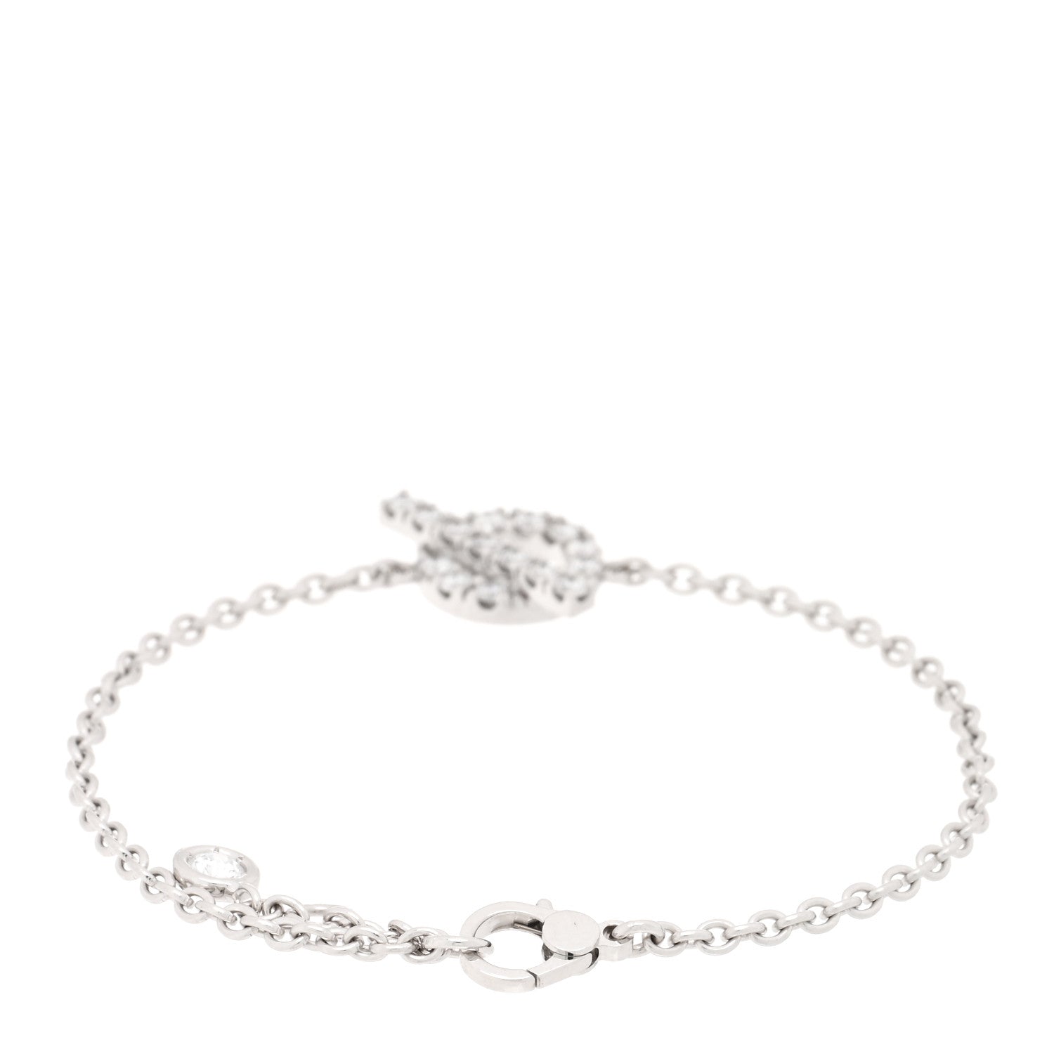Hermes 18K White Gold Diamond Finesse Bracelet SH 2 of 3