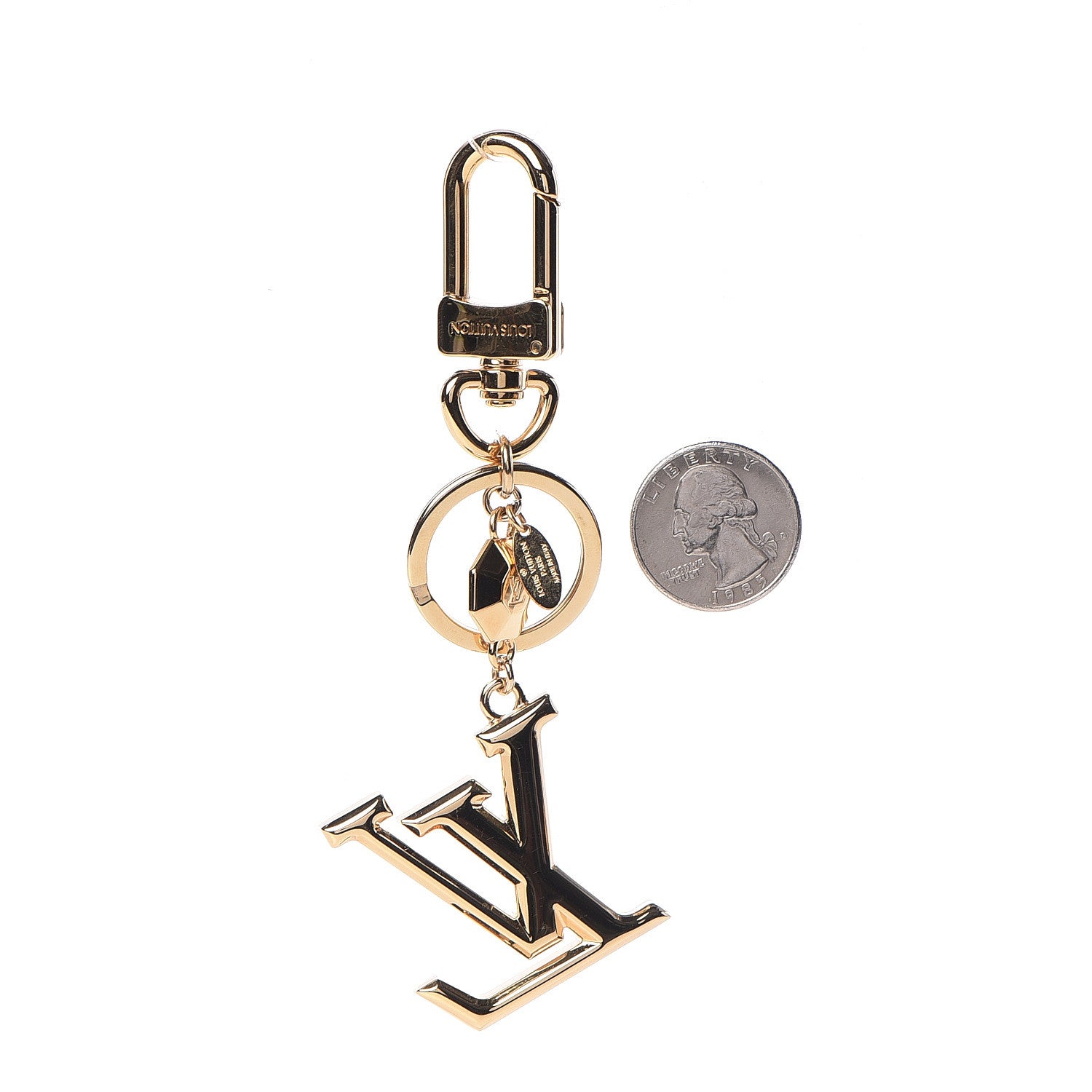 Louis Vuitton LV Facettes Bag Charm Key Holder Gold 2 of 3