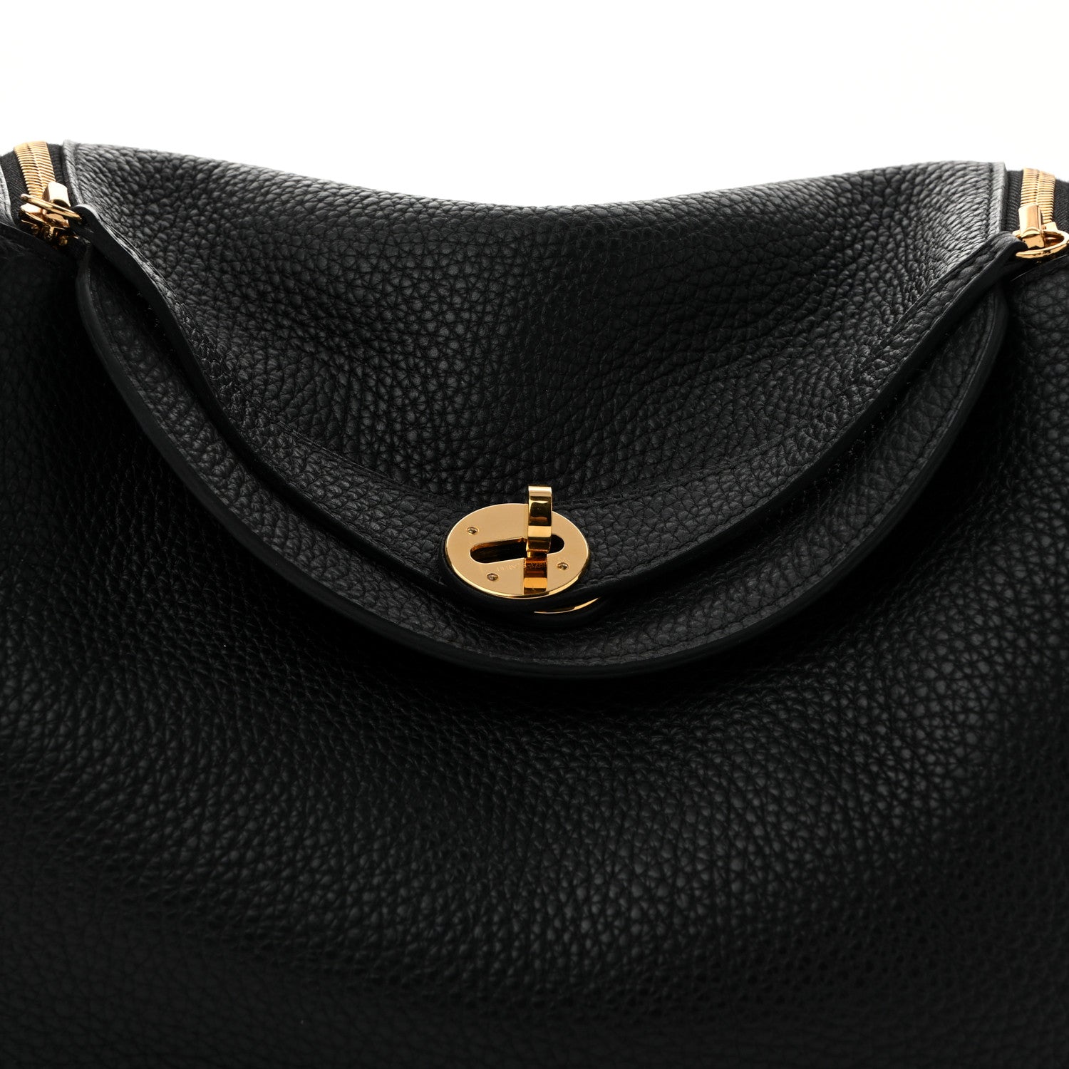 Hermes Taurillon Clemence Lindy 30 Black 8 of 14
