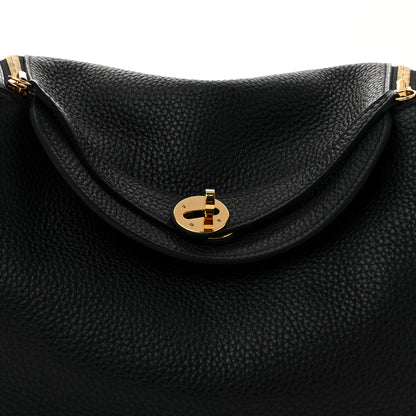 Hermes Taurillon Clemence Lindy 30 Black 8 of 14