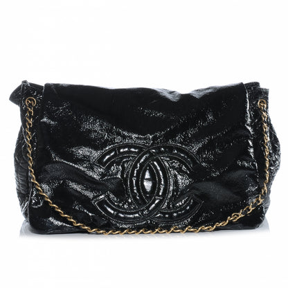 Chanel Vinyl Rock and Chain XL Flap Black 1 of 7