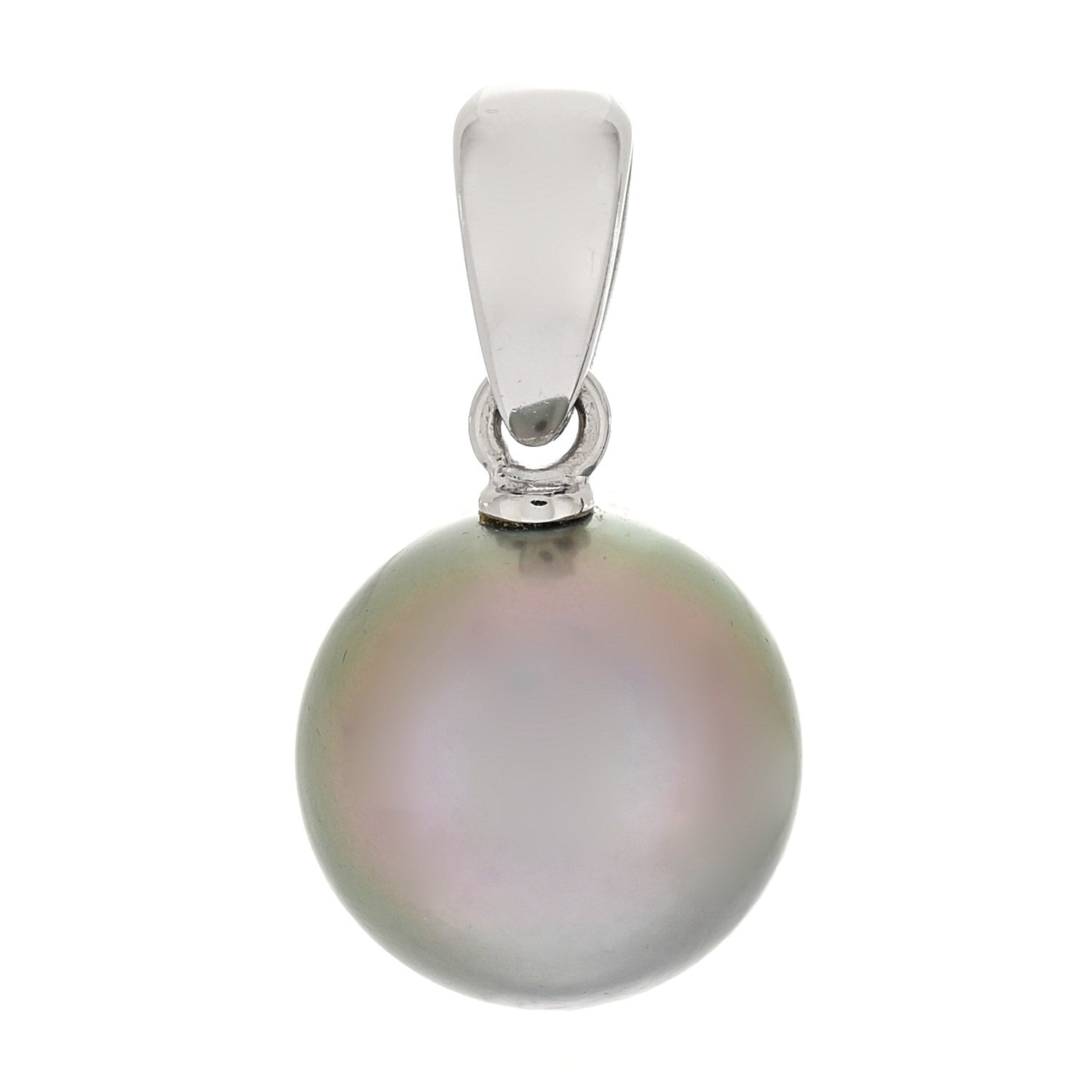 Mikimoto 18K White Gold Black South Sea Pearl 9mm Pendant 1 of 3