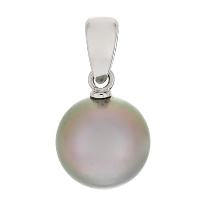 Mikimoto 18K White Gold Black South Sea Pearl 9mm Pendant 1 of 3
