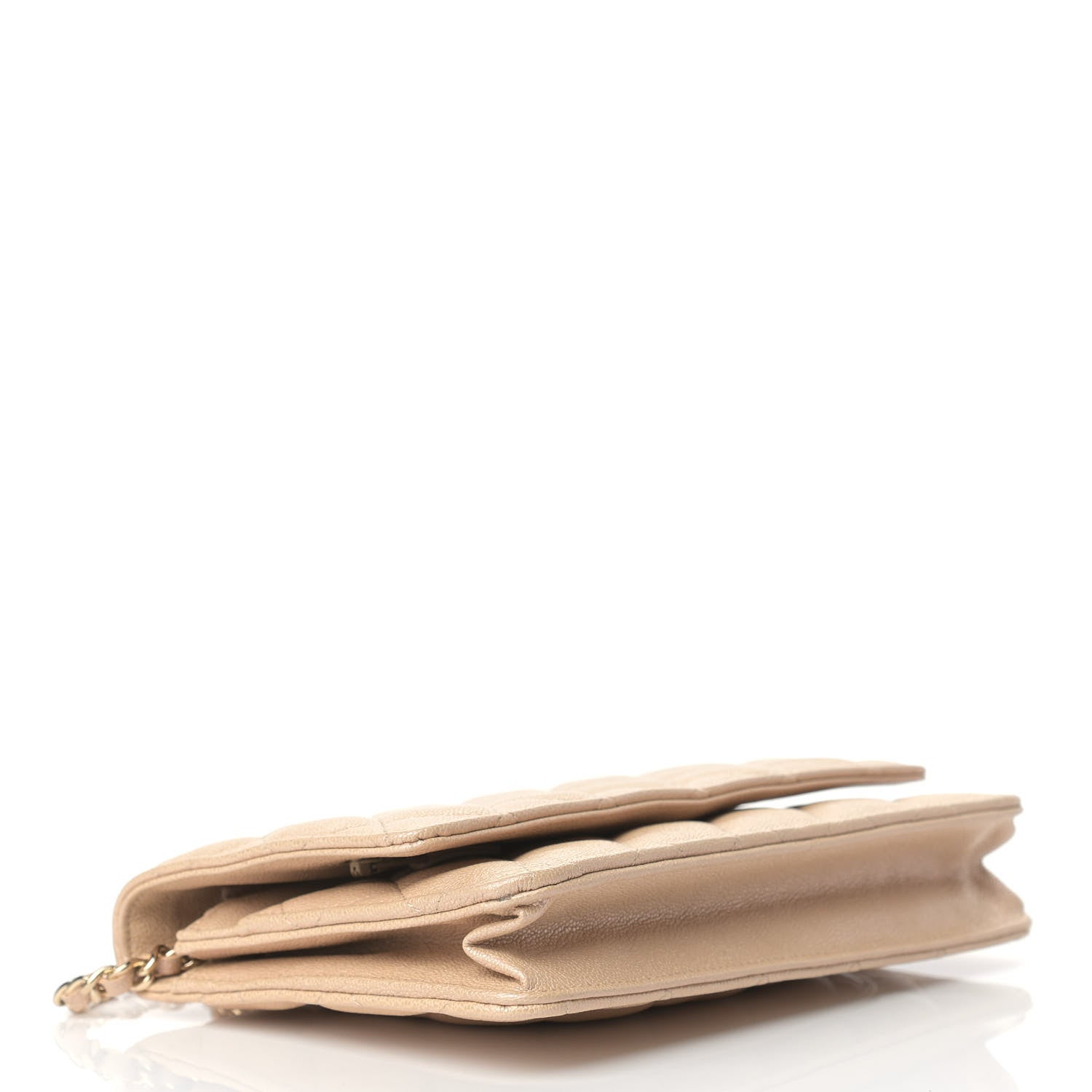 Chanel Iridescent Caviar Quilted Wallet On Chain WOC Beige 4 of 10