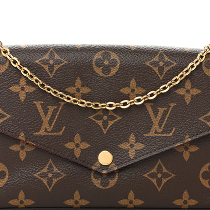 Louis Vuitton Monogram Pochette Felicie Chain Wallet Fuchsia 8 of 11